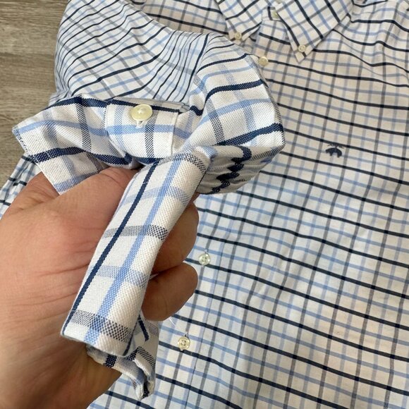 Brooks Brothers Plaid Slim Non-Iron Stretch Cotton Original Oxford Polo sz M - Picture 9 of 11